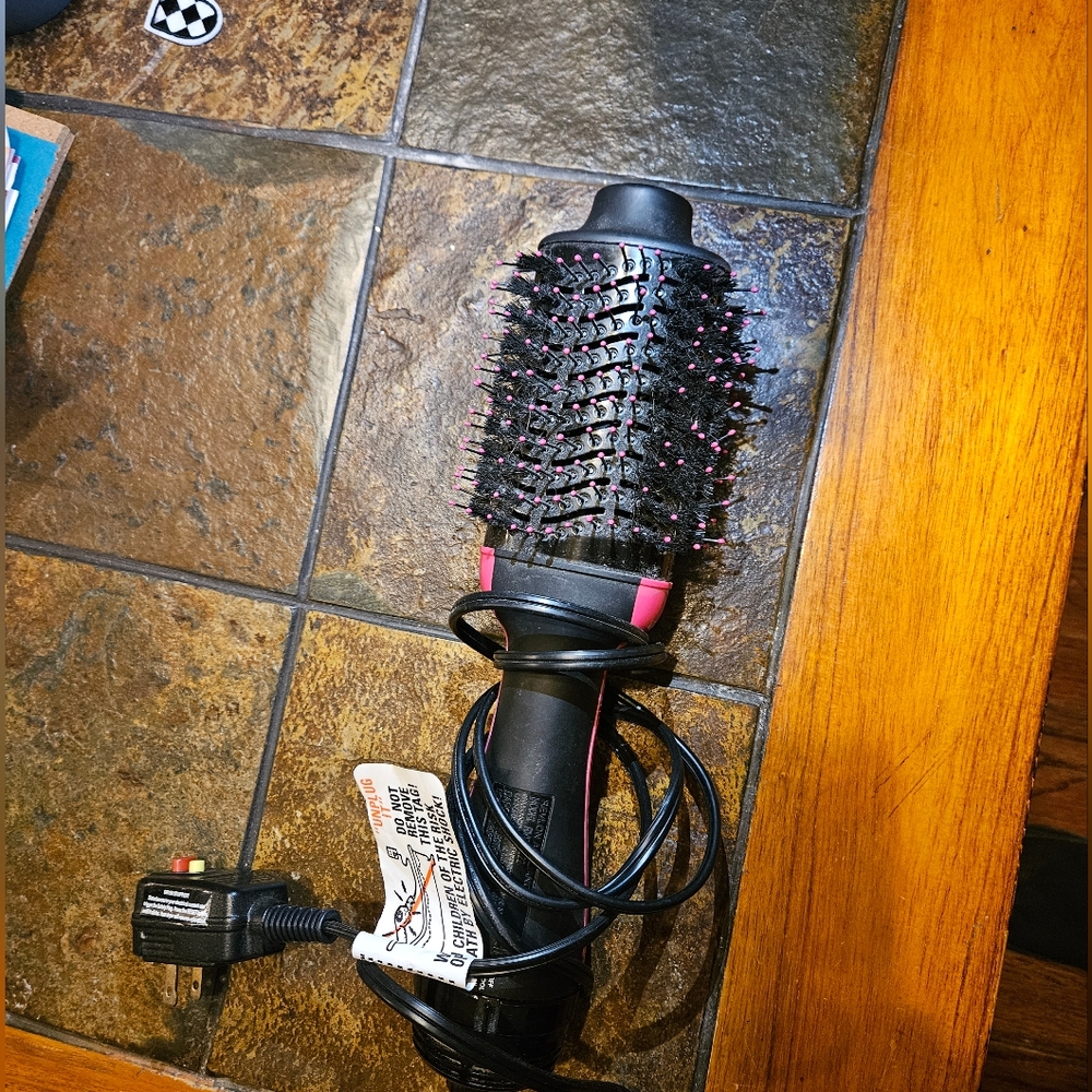 Revlon Black and Pink Hair Dryer Brush